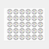 Sjabloon voor labels met eigen logo naam adres web (Vel)