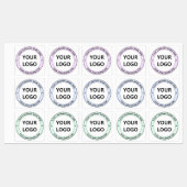 Sjabloon voor labels met eigen logo, naam en e-mai (Vel)