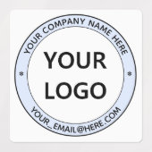 Sjabloon voor labels met eigen logo, naam en e-mai (Design 2)