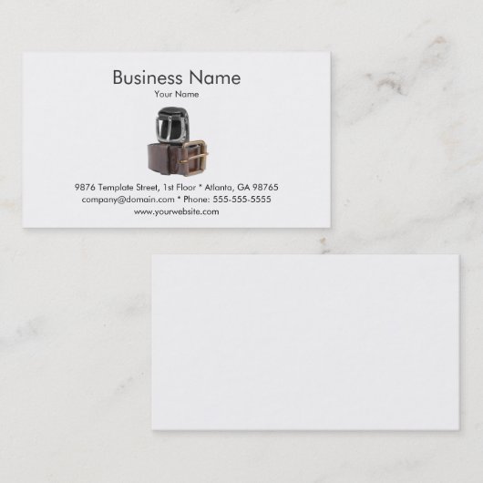 Sjabloon voor lederen Accessoires Visitekaartje (Voorkant / Achterkant)