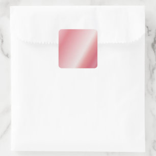 Sjabloon voor lege roosgouden tekst Naam Logo Vierkante Sticker