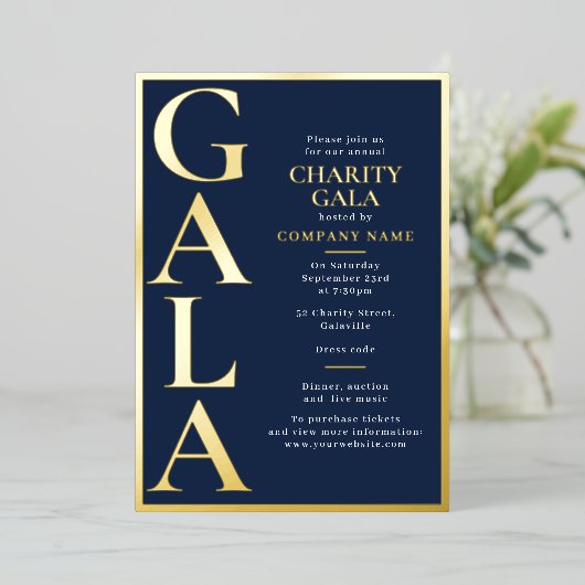 Sjabloon voor liefdadigheidsgala Fondsenwervende g (Staand Voorkant)