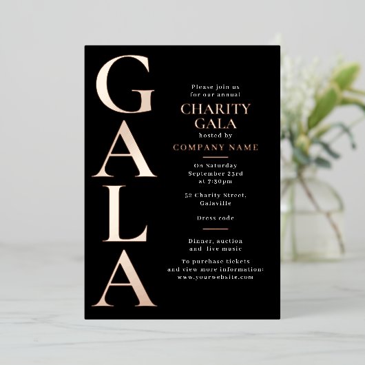 Sjabloon voor liefdadigheidsgala, fundraiser evene (Staand Voorkant)