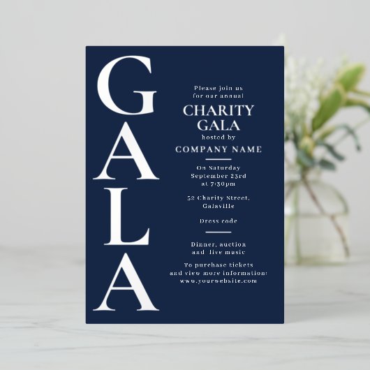 Sjabloon voor liefdadigheidsgala, fundraiser evene (Staand Voorkant)