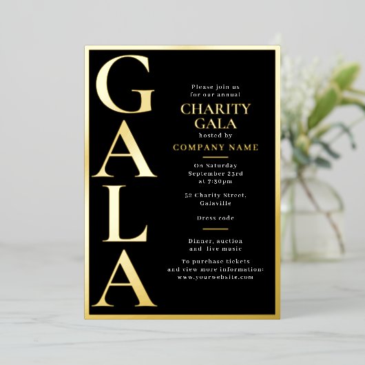 Sjabloon voor liefdadigheidsgala, fundraiser evene (Staand Voorkant)