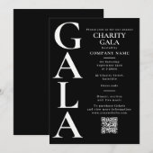 Sjabloon voor liefdadigheidsgala Fundraising Event Kaart (Voorkant / Achterkant)