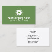 Sjabloon voor logo van een elektronisch bedrijf visitekaartje (Voorkant / Achterkant)