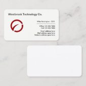 Sjabloon voor Logo van koele technologie Visitekaartje (Voorkant / Achterkant)