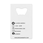 Sjabloon voor logoontwerp voor zakelijke visitekaa creditkaart flessenopener (Voorkant)