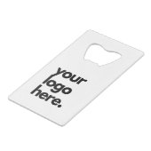 Sjabloon voor logoontwerp voor zakelijke visitekaa creditkaart flessenopener (Achterkant Gekanteld)