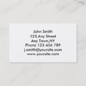 Sjabloon voor marmer Lion Business Card Visitekaartje (Achterkant)