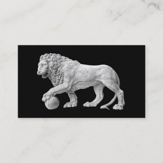 Sjabloon voor marmer Lion Business Card Visitekaartje (Voorkant)