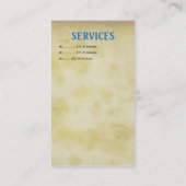 Sjabloon voor massagetherapeuten visitekaartje (Achterkant)