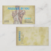 Sjabloon voor massagetherapeuten visitekaartje (Voorkant / Achterkant)