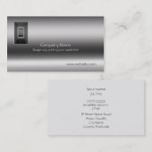 Sjabloon voor metallisch uitzien van corridor wijz visitekaartje (Voorkant / Achterkant)