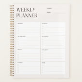Sjabloon voor minimale wekelijkse planning van crè planner (Voorkant)