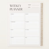 Sjabloon voor minimale wekelijkse planning van crè planner (Achterkant)