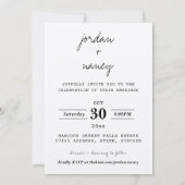 Sjabloon voor minimalistische weddenschappen kaart (Achterkant)