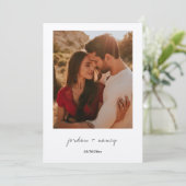 Sjabloon voor minimalistische weddenschappen kaart (Staand voorkant)