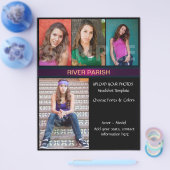 Sjabloon voor model headshot comp kaarten (Enkel)