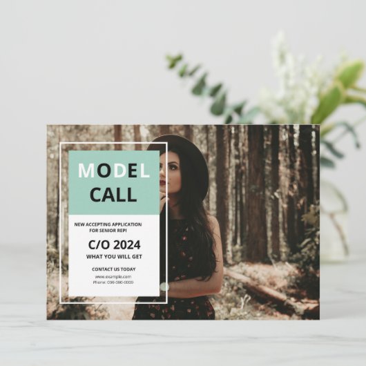 Sjabloon voor modeloproep (Staand voorkant)