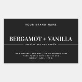 Sjabloon voor moderne kaarsverpakking rechthoekige sticker (Voorkant)