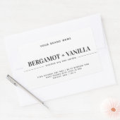 Sjabloon voor moderne kaarsverpakking rechthoekige sticker (Envelop)