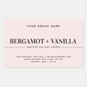 Sjabloon voor moderne kaarsverpakking rechthoekige sticker (Voorkant)