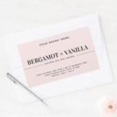 Sjabloon voor moderne kaarsverpakking rechthoekige sticker (Envelop)