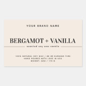 Sjabloon voor moderne kaarsverpakking rechthoekige sticker (Voorkant)