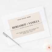 Sjabloon voor moderne kaarsverpakking rechthoekige sticker (Envelop)