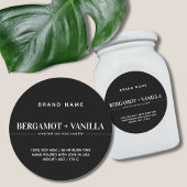 Sjabloon voor moderne kaarsverpakking ronde sticker