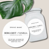 Sjabloon voor moderne kaarsverpakking ronde sticker