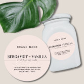 Sjabloon voor moderne kaarsverpakking ronde sticker