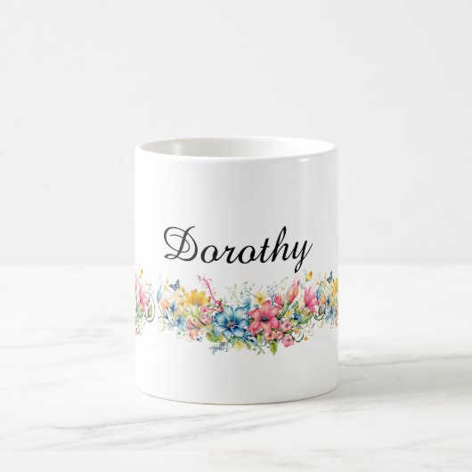 Sjabloon voor mooie bloemendesign koffiemok (Center)