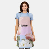 Sjabloon voor mooie pastelrozen, aanpasbaar schort (Gedragen)