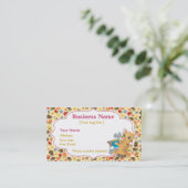 Sjabloon voor naaiwerkkaarten visitekaartje (Staand voorkant)