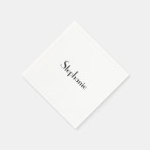 Sjabloon voor naammonogram Zwart Wit Aangepast Moo Servet (Hoek)