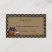 Sjabloon voor nationale verkoopdozen en schapenkaa visitekaartje (Achterkant)