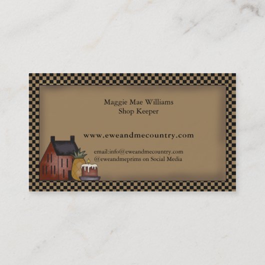 Sjabloon voor nationale verkoopdozen en schapenkaa visitekaartje (Achterkant)