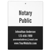 Sjabloon voor notionele publiekszwart-witpromotie klembord (Achterkant)