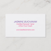 Sjabloon voor Nutritionist Business Card Visitekaartje (Achterkant)