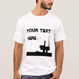 Sjabloon voor offshoreolie Mannen T-shirt