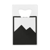 Sjabloon voor opening creditcard creditkaart flessenopener (Achterkant)