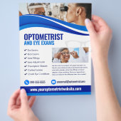 Sjabloon voor optometrist oogonderzoek flyer (Hand)