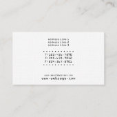 Sjabloon voor oude visitekaartjes voor schrijfmach (Achterkant)