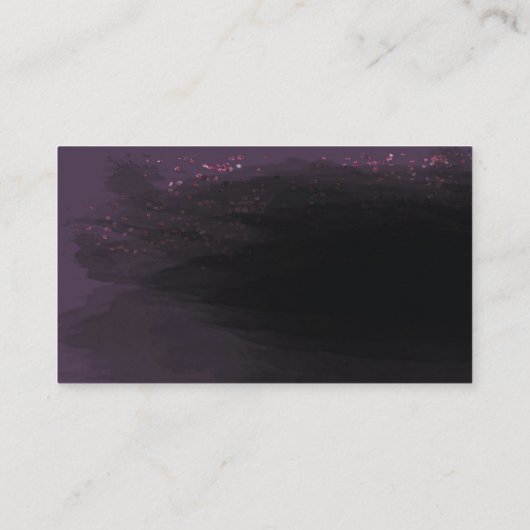 Sjabloon voor Paarse en zwarte Lips-visitekaartjes Visitekaartje (Achterkant)