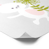 Sjabloon voor paasbunny DIY-vingerafdruk Poster (Hoek)