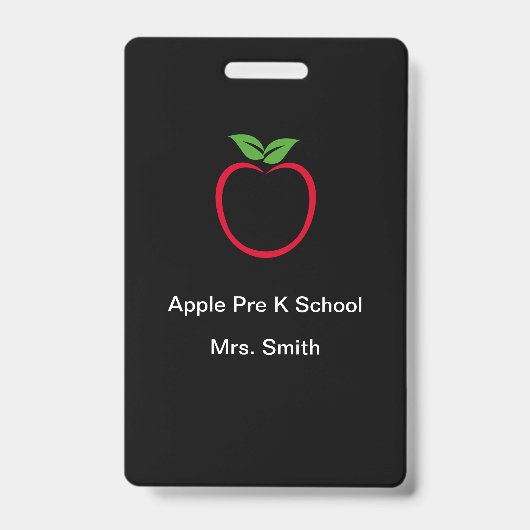 Sjabloon voor peuter-leraar badge (Voorkant)