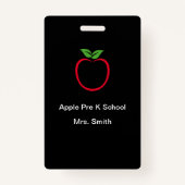 Sjabloon voor peuter-leraar badge (Voorkant)